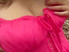 This cute Asian babe is fucked outdoors