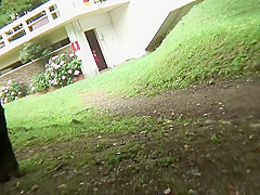 This cute Asian babe is fucked outdoors