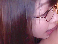 Japanese chick with the glasses fucked
