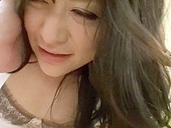 Busty Asian girl does a blowjob and much more