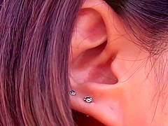 Asian seducing viewers with her tight pussy