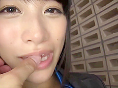 Blue Satin Blouse Bukkake