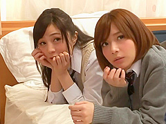 Japanese schoolgirls sexually aroused by seeing a porn video 02