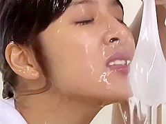 Japanese Nurse In Lotion