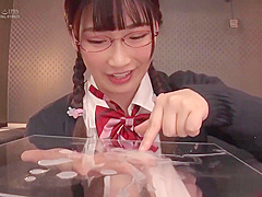 Pretty Japanese babe swallows lots of fucking babies!...