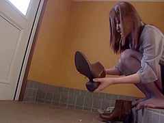 Rina Uchimura, Yuika Takashima SORA-083 - censored jav lesbian strapon pantyhose nylon OL brunette pale