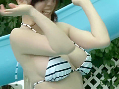 Aimi Yoshikawa in pool