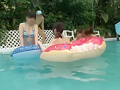 Aimi Yoshikawa in pool