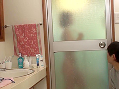 Brother peeps on sister in shower then fucks her