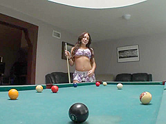 AMWF Amy Brooke Helps Asian Man Play Billiards