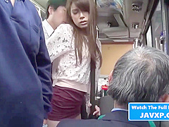 Shy Asian Teen Fucked In Public On The Bus