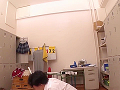 Japanese Schoolgirl Footjob