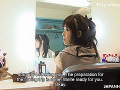 Sena Sakura fingered by a colleague in threesome