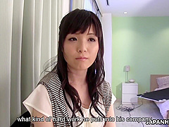 Sena Sakura fingered by a colleague in threesome