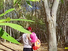 Schoolgirl Marica Hase outdoor sex