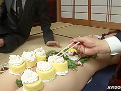 Japanese Gal Asuka Ayanami Is A Food Plate Uncensored