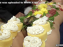 Japanese Gal Asuka Ayanami Is A Food Plate Uncensored