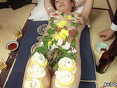 Japanese Gal Asuka Ayanami Is A Food Plate Uncensored