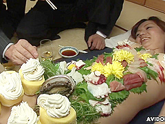 Japanese Gal Asuka Ayanami Is A Food Plate Uncensored