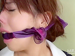 Asian Sub Girl Gets Roped Up And Made To Piss. Full Video. 720 Hd