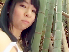 Rina Kawakami White Cotton Panties Forest Strip