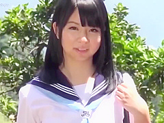 Rina Kawakami White Cotton Panties Forest Strip