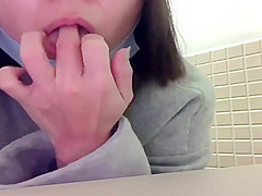 Sneaking Into The Public Mens Restroom! Masturbating For A Long Time Even Though Guys Are Here