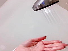 Shower Masturbation In Naughty Underwear And Transparent Blouse In The Bath I Peed At The End