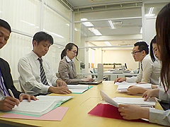 A Sober Married Woman In The Corner Of The Workplace