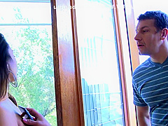 Lucky Pool Boy Pounds Slinky Asian Babe