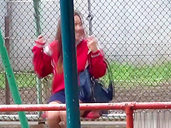 Naughty Asians pissing outdoors