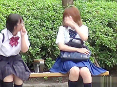 Naughty Asians pissing outdoors