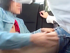 車内円交 手コキ射 薄モ -