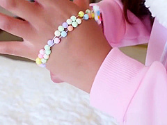 Cute Asian Girl In Fuzzy Stockings and Hat Gets Fucked by Brothers Friend