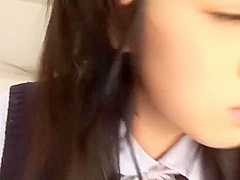 Japanese schoolgirl Sayaka Aida with two guys