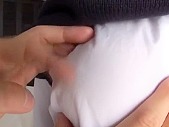 Japanese schoolgirl Sayaka Aida with two guys