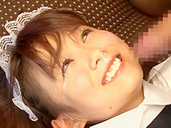 Japanese maid Asuka Hoshino serves her master courteously