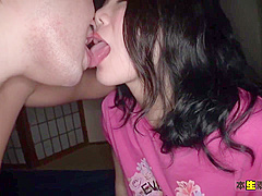 Big-titted Asian Babe Teases Long Dick