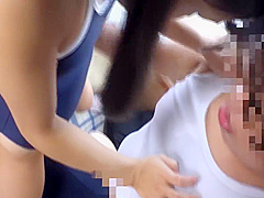 日焼け跡の残るパイパンロ●ータ少女中出し調教 りなとあさみ　後編