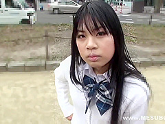 Nerdy Naughty Face Painted With Sperm - Japanese Sex