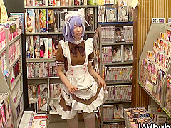 Cute Idol Miku Oguri Gangbanged In A Porn Shop