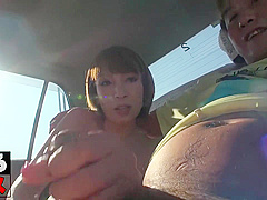 Asian Prankish Babe Blows Hard Dick