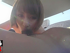 Asian Prankish Babe Blows Hard Dick