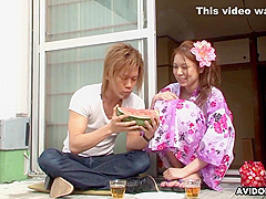 Asian Babe Miharu Kai Blows Hard Dick