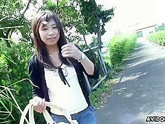 Yammy Asian Girl Karin Asahi Shows Boobs Outdoor