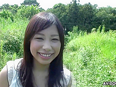 Yammy Asian Girl Karin Asahi Shows Boobs Outdoor