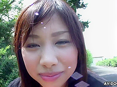 Yammy Asian Girl Karin Asahi Shows Boobs Outdoor