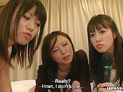 Japanese Reporter Asakura Kotomi And Her Friends Suck Cock Uncensored