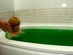 Japanese Girl Play With Aprosidiac Slime