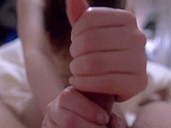 Japanese Girlfriend Strokes Me Even After I Cum